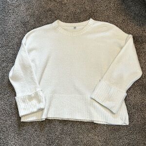 Cozy White Knit Sweater